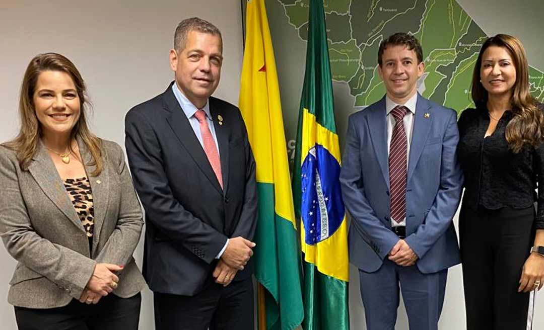 Mara e Rocha reunem com o senador Eduardo Veloso para tratar da exportação de carne para o Peru