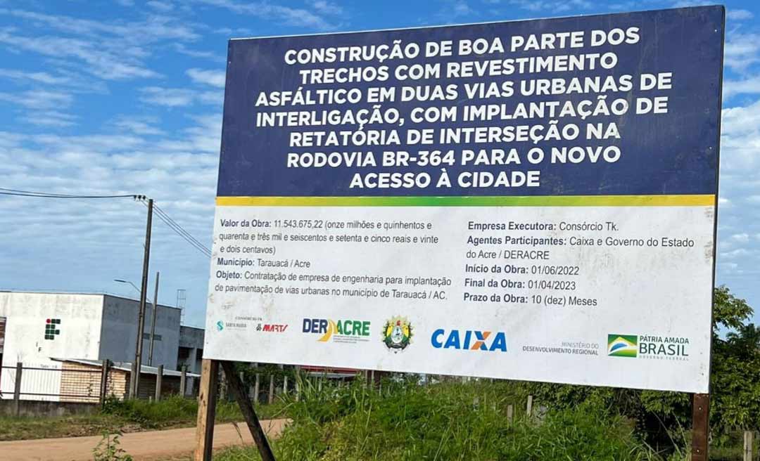 Jesus Sérgio anuncia início da construção do novo acesso de Tarauacá