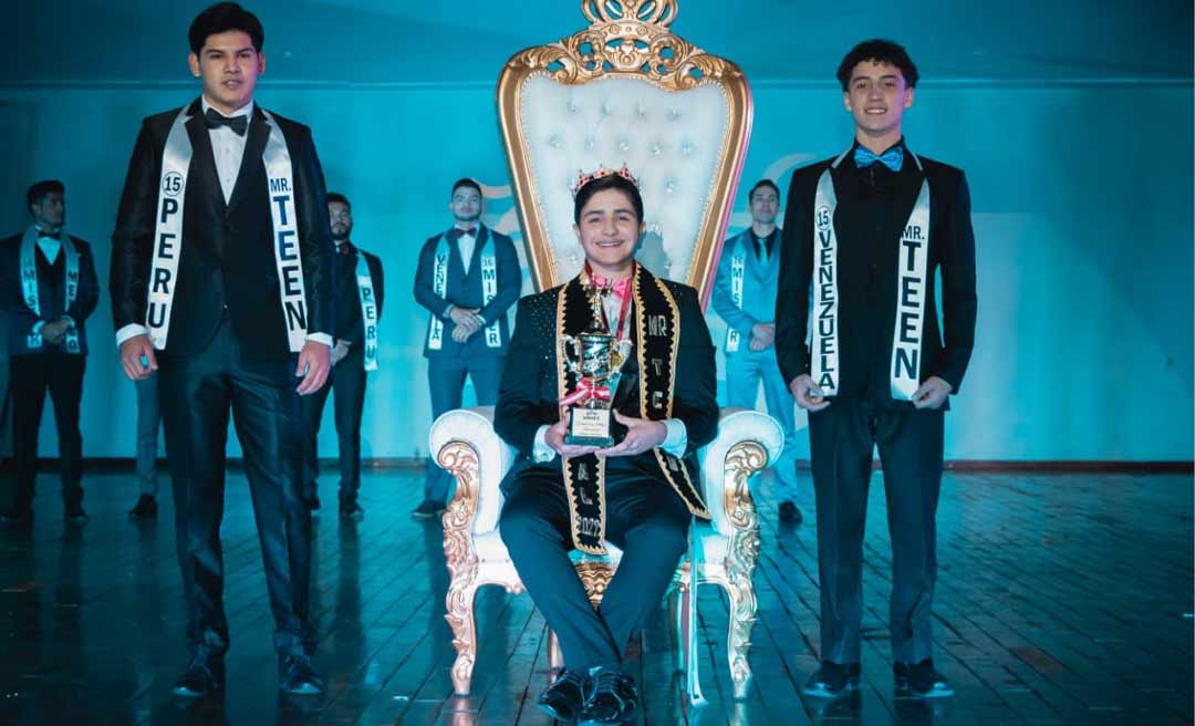 Acreano garante a faixa de Mister Teen Mundial em Arequipa, no Peru