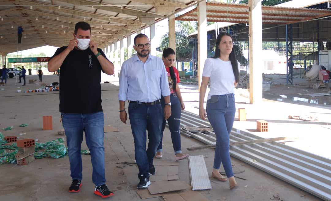 Durante os preparativos para Expoacre 2022, parque se torna um canteiro de obras e emprego