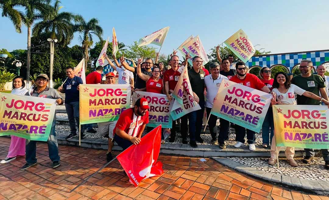 No primeiro dia de campanha, JV cumpriu agenda com Lula, e Marcus comandou adesivaço