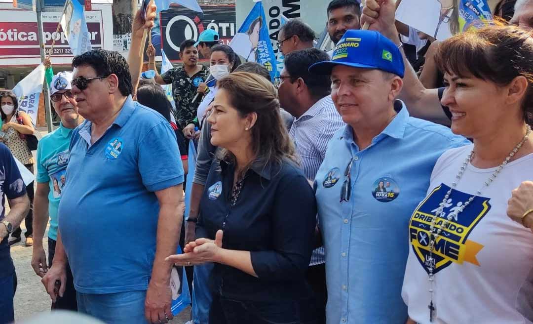 Após registrar candidatura, Mara Rocha inicia campanha com a Caminhada da Esperança no Calçadão