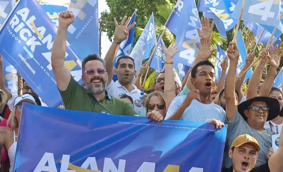 Candidato do União Brasil de Bittar, Alan Rick participa da caminhada de Gladson na Baixada