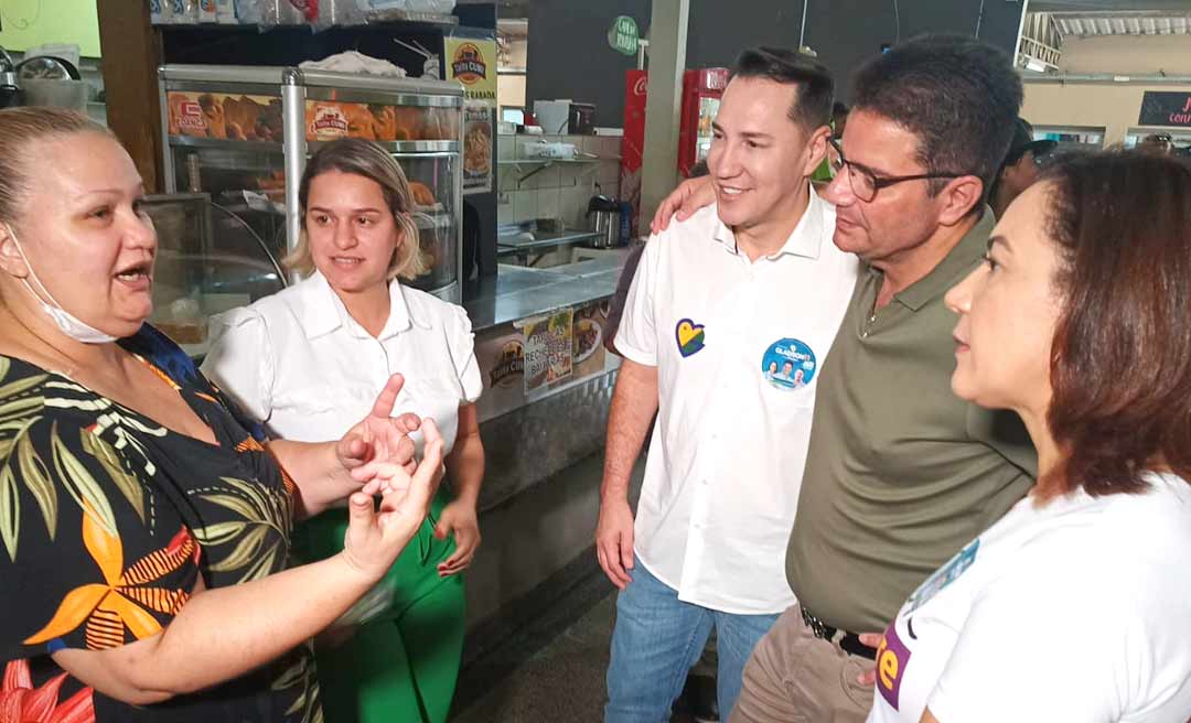 Ao lado de Gladson, Ney visita Mercado do Bosque e fala em incentivo às micro e pequenas empresas