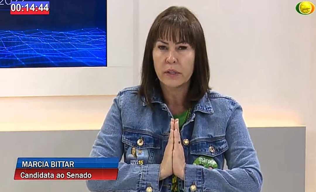 Na TV, Marcia diz que “Deus é acreano” e que fumaça que afeta Rio Branco vem de países vizinhos
