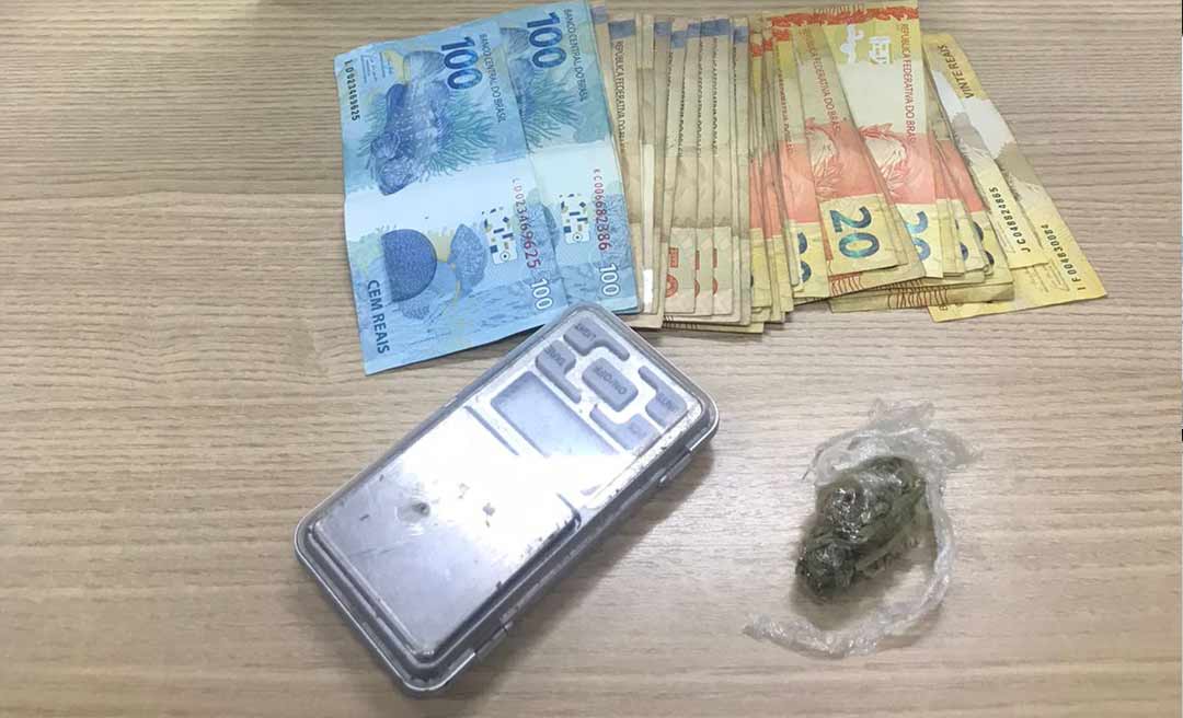“Homicida” é preso em flagrante com maconha e dinheiro no bairro Conquista