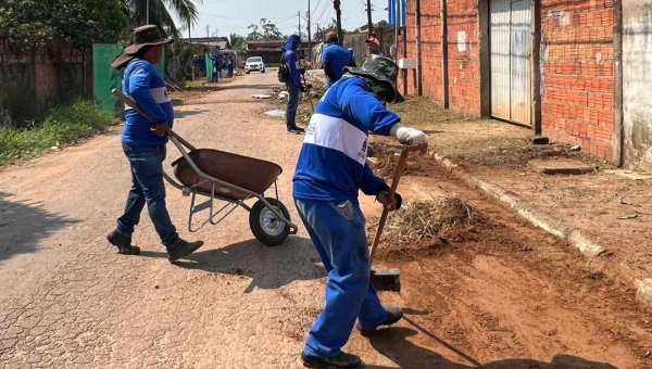 Bairros Placas e Airton Sena recebem mega mutirão de limpeza geral simultaneamente