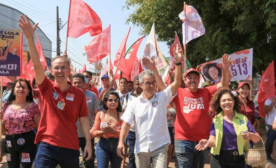 No Alto Acre, Jorge Viana segue confiante no segundo turno e fala em possibilidade de vitória de Lula no primeiro turno
