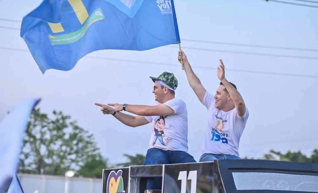 A poucos dias da votação, Gladson pede oração durante discurso no Lago do Amor