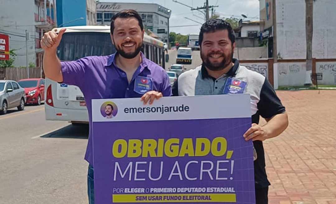 Eleito deputado estadual, Emerson Jarude sai às ruas para agradecer