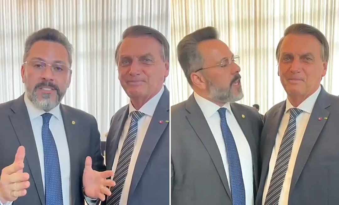 Ao lado de Alan, Bolsonaro diz: “Parabéns ao Acre que se libertou do PT”
