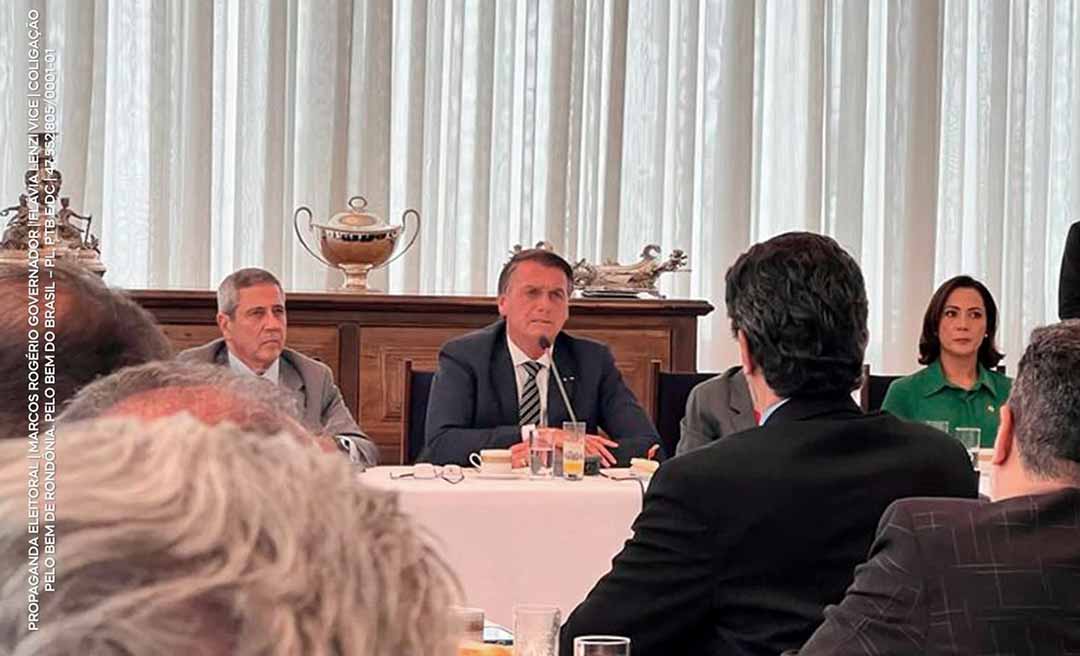 Em reunião com Bolsonaro e aliados, senadora Mailza reafirma apoio à reeleição do presidente no 2º turno