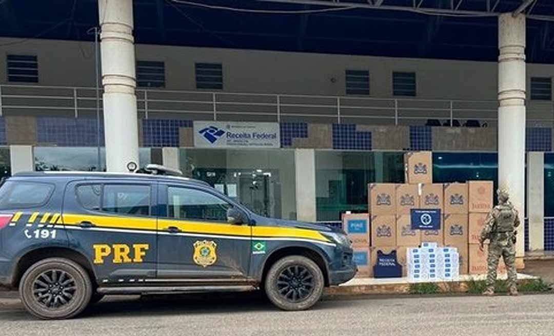 Patrulheiros da PRF apreendem mais de 11 mil maços de cigarros contrabandeados