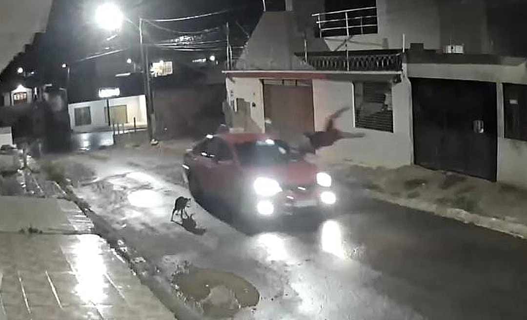 Vídeo mostra momento em que homem é atropelado em Rio Branco e motorista não presta socorro