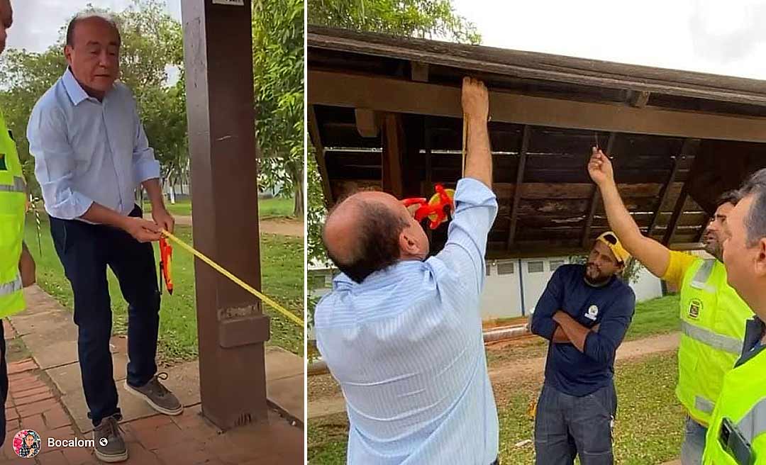 Com trena na mão, Bocalom diz que vai construir paradas de ônibus de vidro e inox: “Eu acordo cedo”