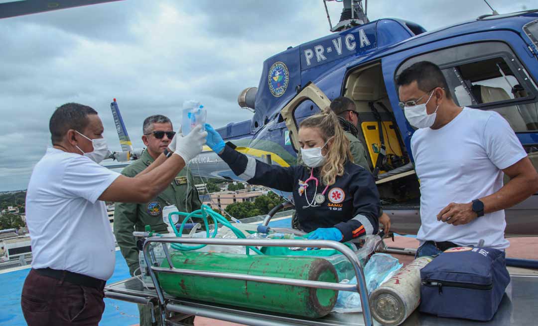 Samu e Ciopaer realizam resgate de bebês na Aldeia Alves Rodrigues