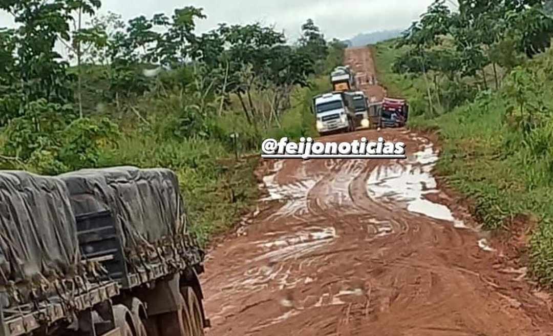 À espera dos R$600 milhões para a BR-364, acreanos sofrem com atoleiros na rodovia