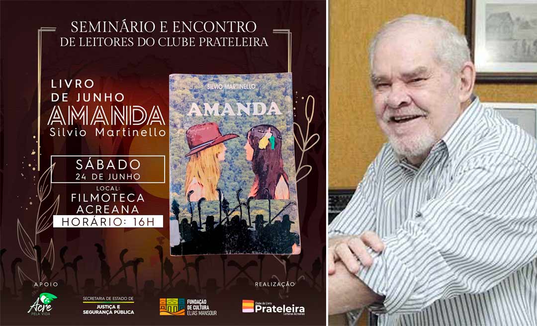 Clube de leitores promove encontro sobre o livro Amanda, do jornalista Silvio Martinello, neste sábado 