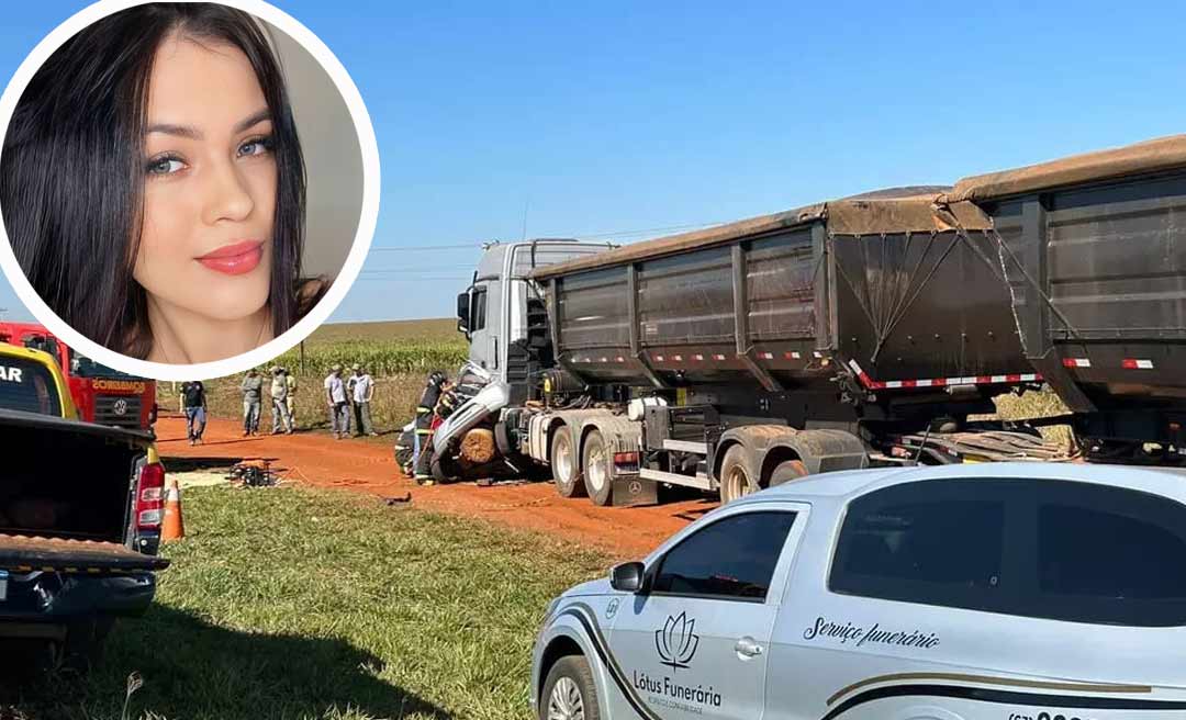 Acreana morre em acidente envolvendo carro e carreta em rodovia no Mato Grosso do Sul