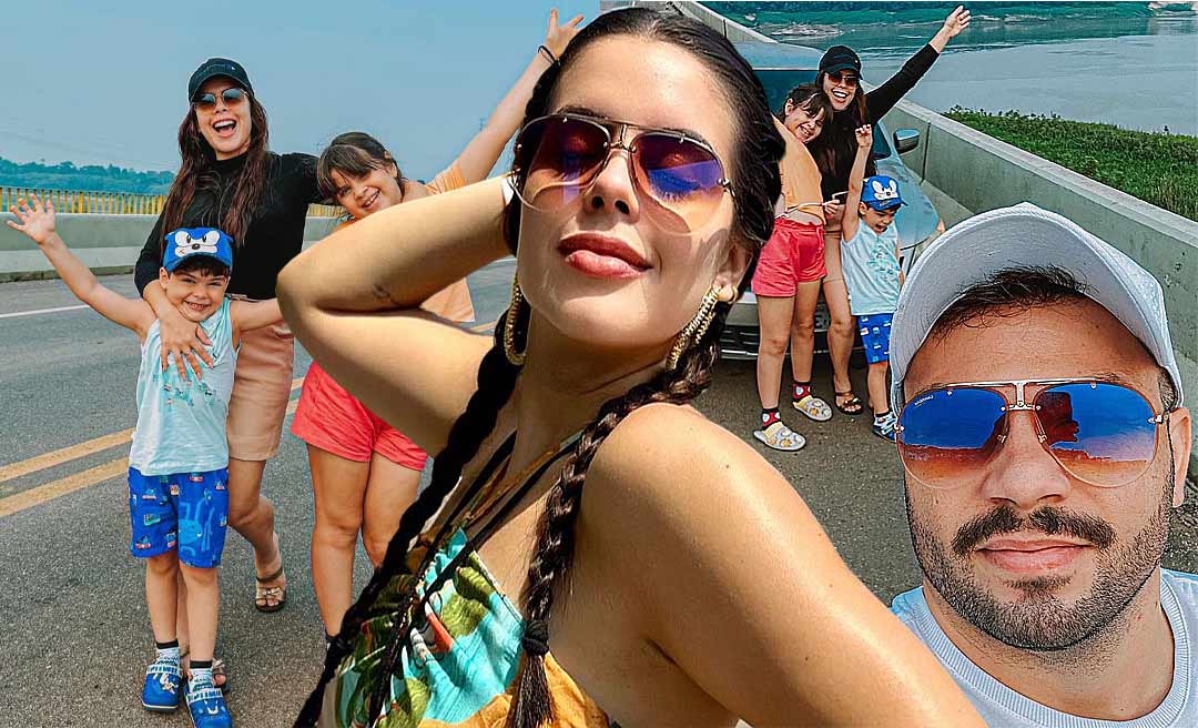Tati Valente pega a estrada, e influenciadora passa o feriado fora do Acre em família
