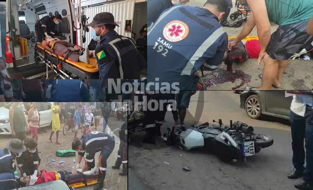 Motociclistas se envolvem em acidente no Tancredo Neves e um deles ficam estado grave