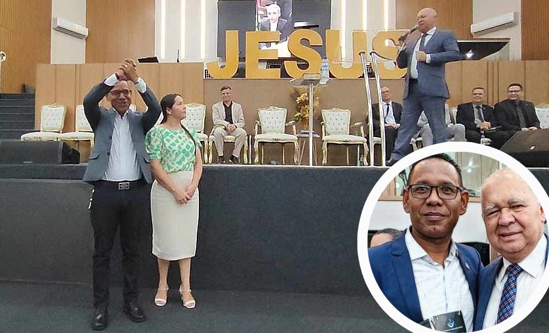 Apadrinhado de Nicolau e membro da Assembleia de Deus, Elias Macedo é apresentado à igreja como pré-candidato a vereador
