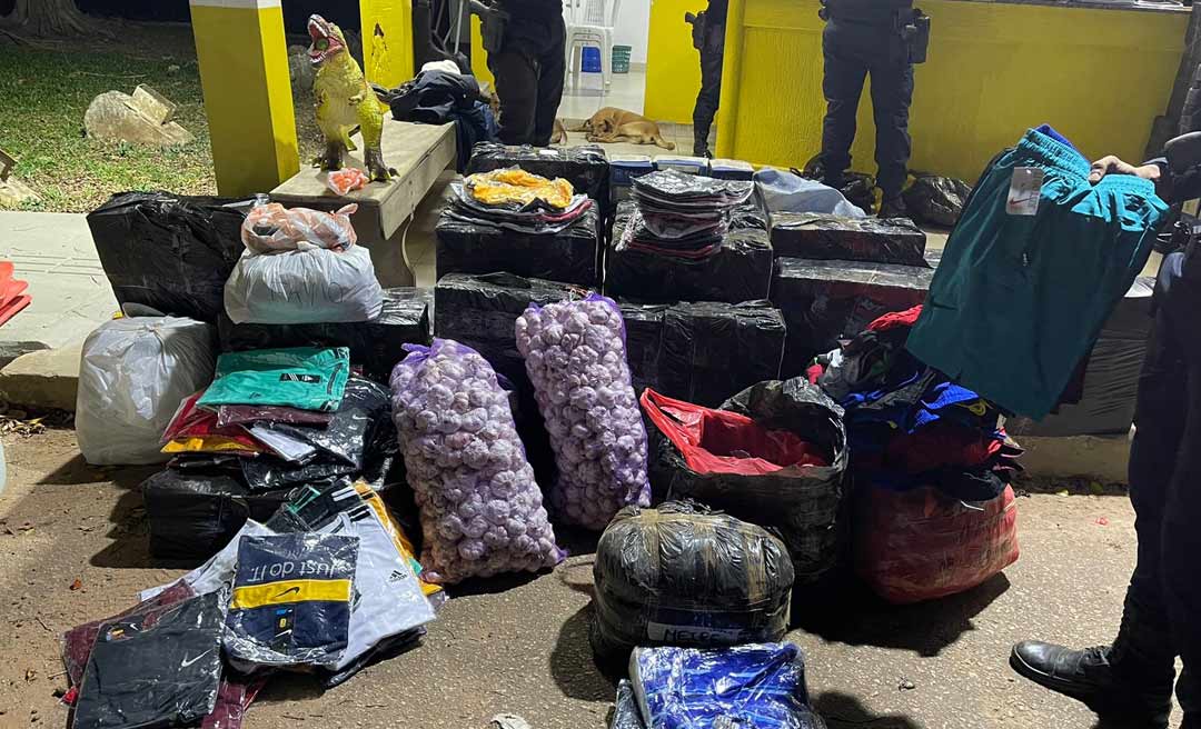 Mercadorias contrabandeadas da Bolívia são apreendidas em ramal em Senador Guiomard
