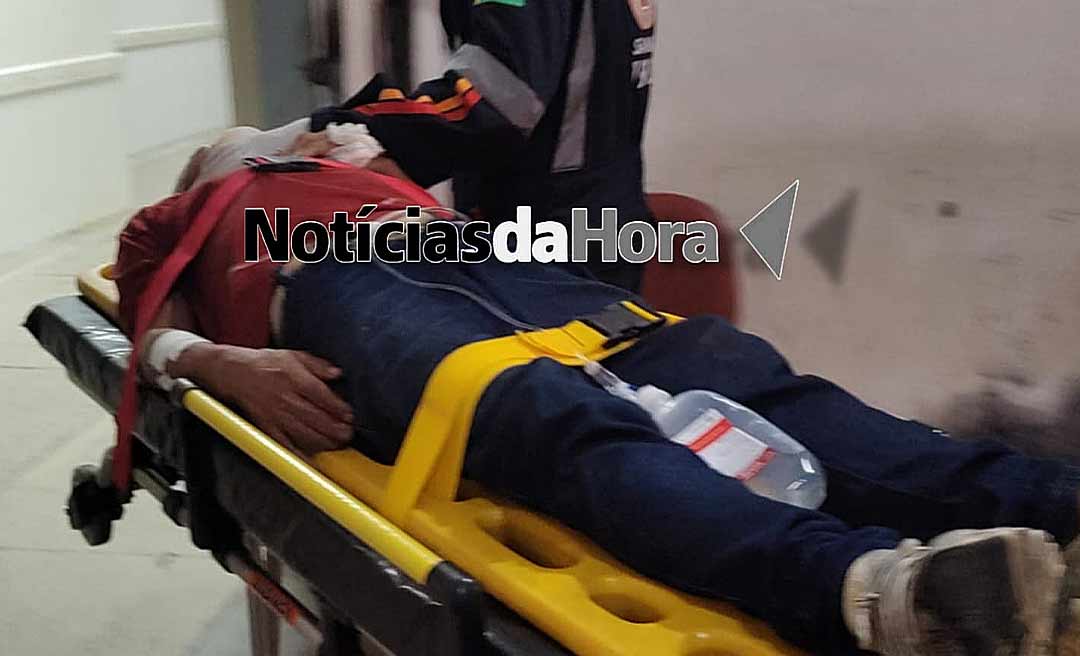 Acidente de trabalho deixa idoso com o ombro fraturado no Palheiral