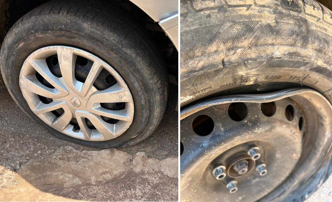 Apos prejuízo, servidor público apela: "prefeito, pelo amor de Deus arrume esse buraco"