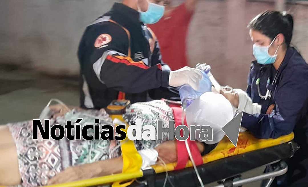 Idosa fica em estado grave após atropelamento por motociclista; vítima sofreu traumatismo craniano