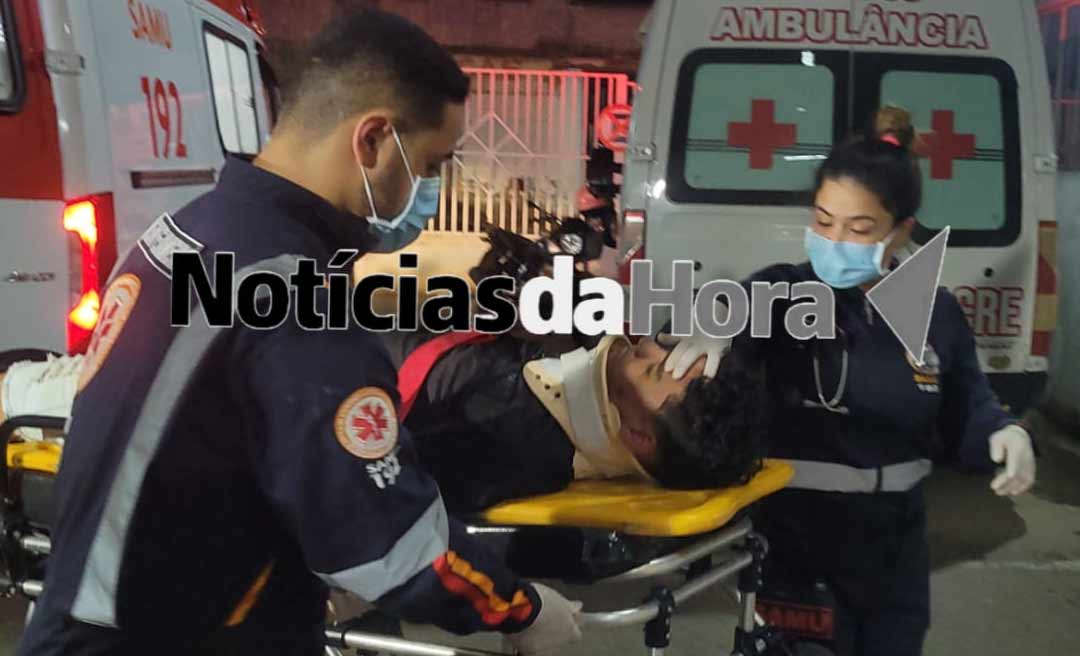 Ciclista é levado ao Pronto Socorro, após acidente com carro no Sobral