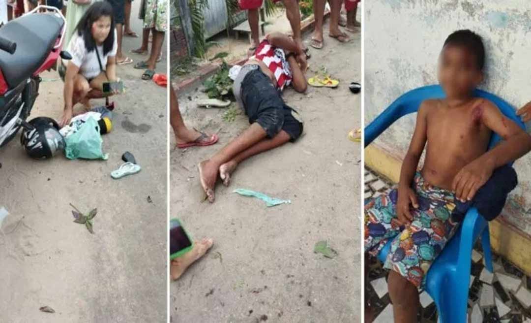 Racha entre motos deixa família inteira ferida em Cruzeiro do Sul