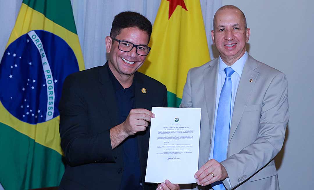 Gladson Cameli reconduz Danilo Lovisaro como procurador-geral de justiça do MP Acre para o próximo biênio