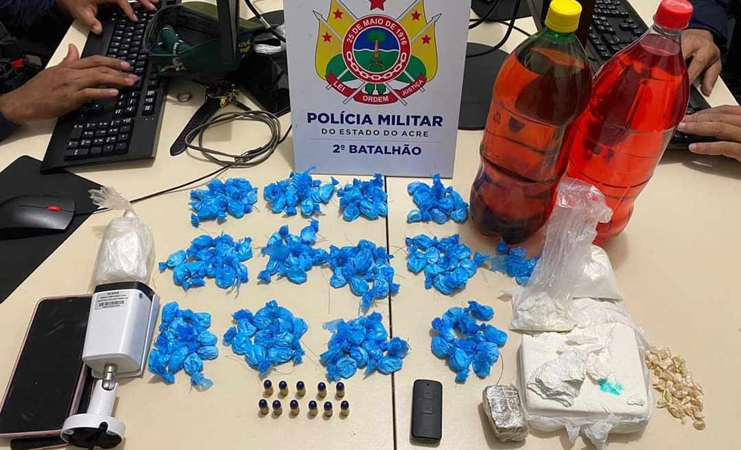 Polícia Militar apreende drogas e munições durante patrulhamento no Belo Jardim I