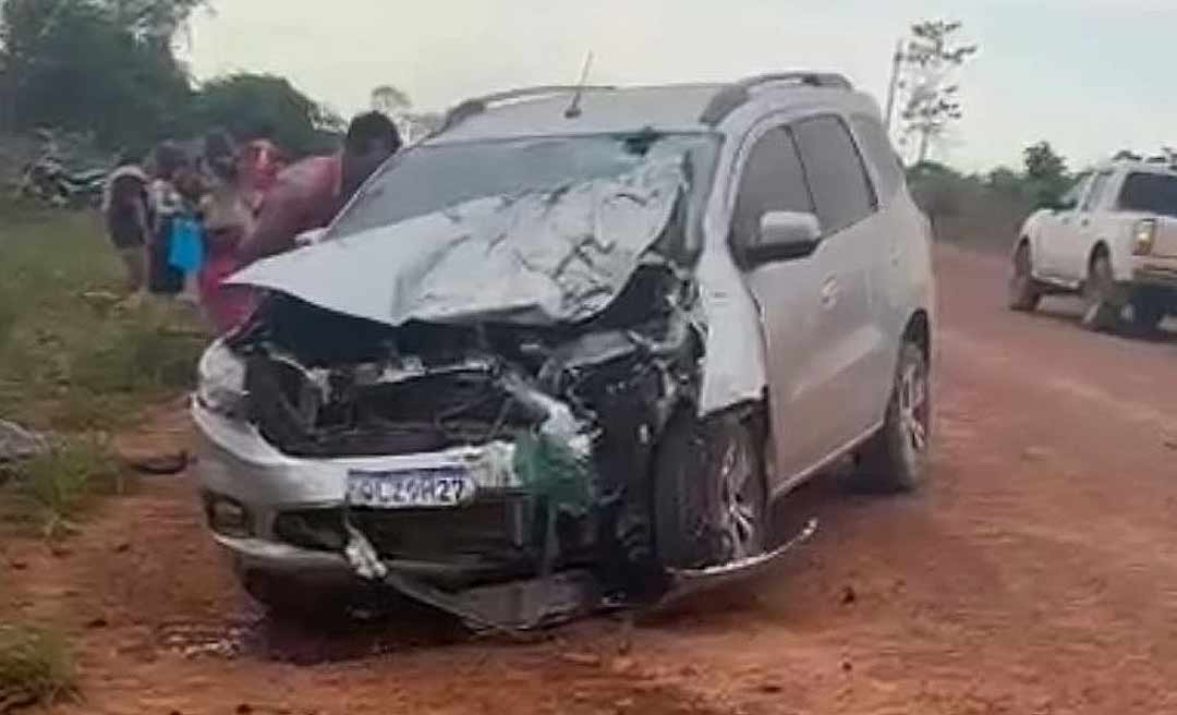 Colisão entre carro e moto na estrada de Boca do Acre termina com morte de indígena