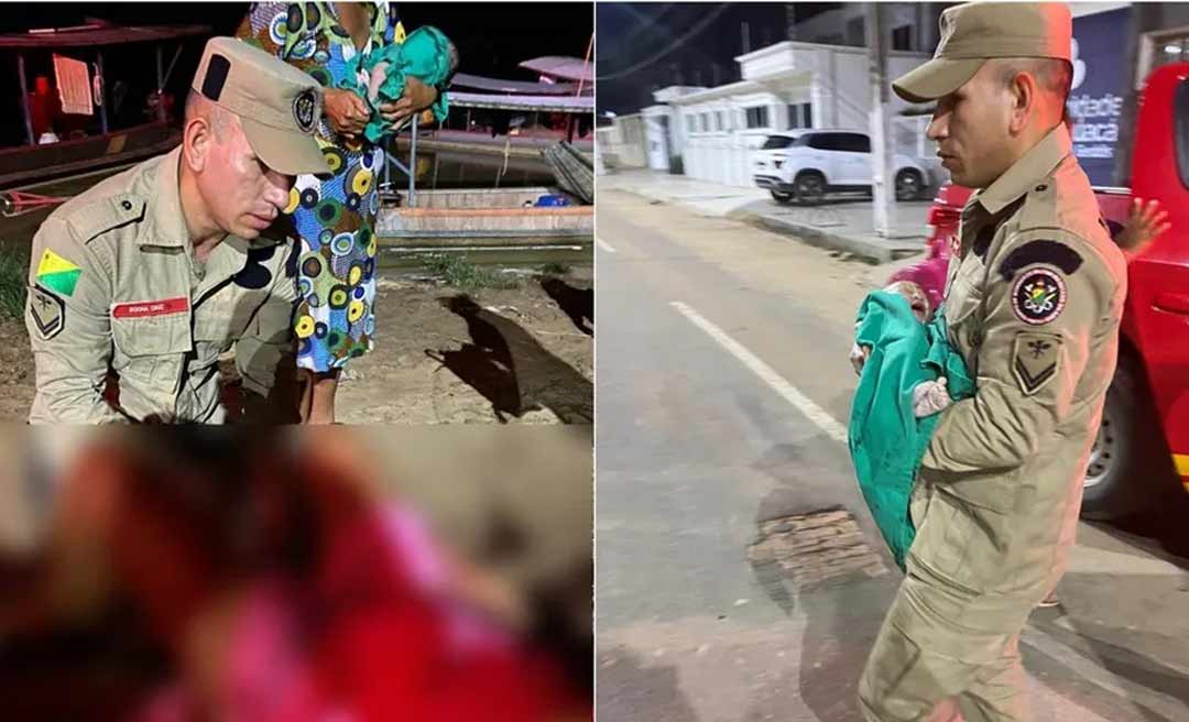 Bombeiros realizam parto às margens do Rio Tarauacá