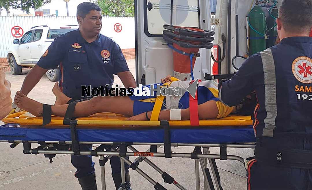 Criança de 10 anos é atropelada por motociclista imprudente no Santa Helena