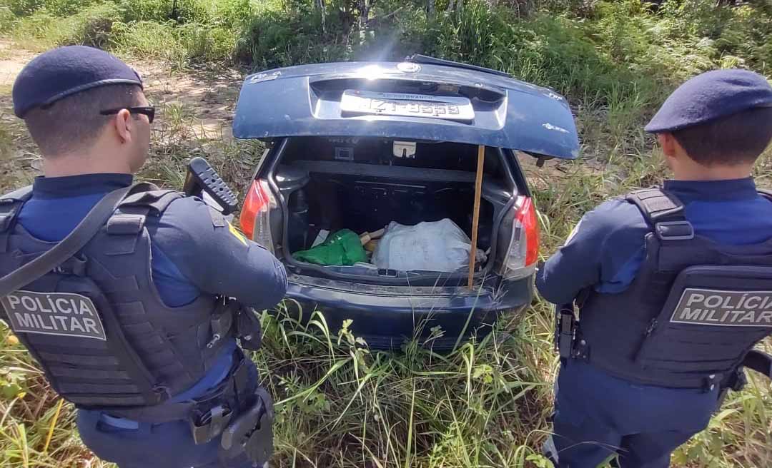 Fiat Palio é interceptado na AC-405 e Polícia Militar apreende 42 quilos de cocaína e maconha
