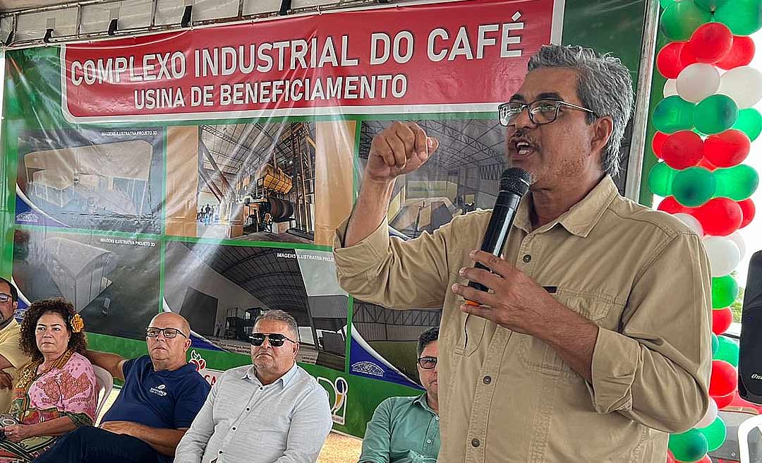 Edvaldo Magalhães destaca ordem de serviço para construção do Complexo Industrial do Café, uma parceria da ABDI e Coopercafé