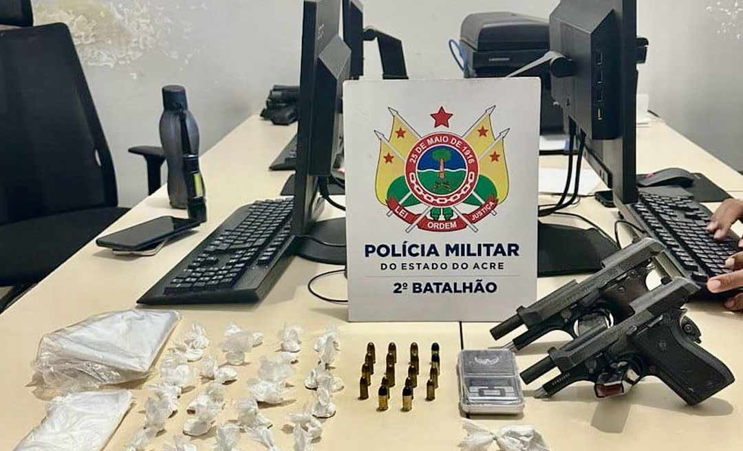 Polícia Militar apreende mais três armas de fogo e drogas no Segundo Distrito