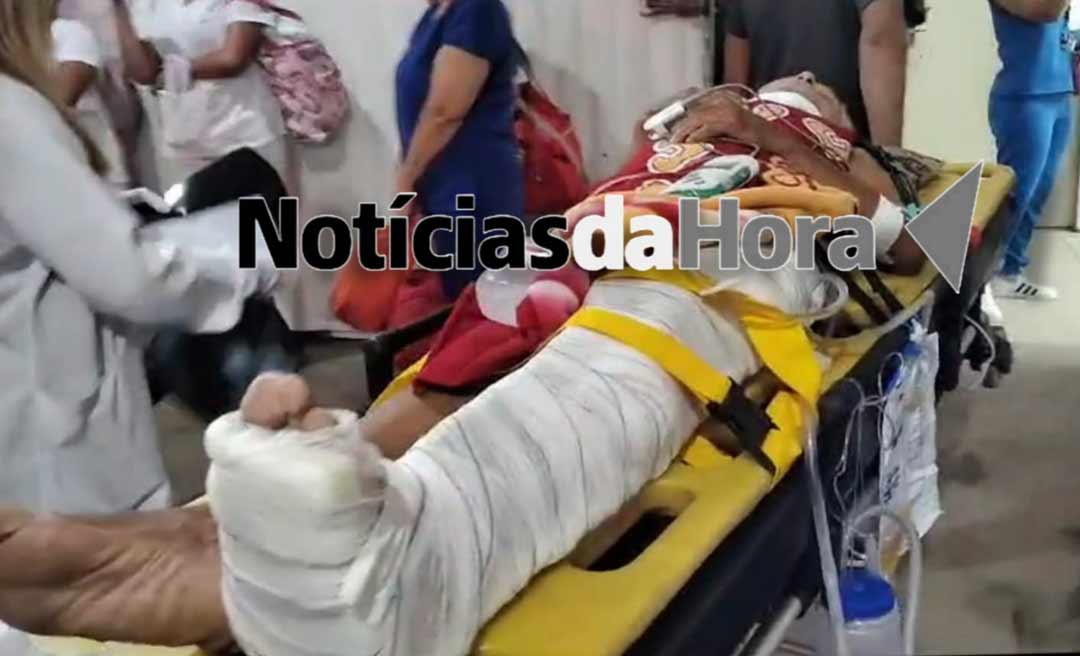 Idoso de 88 anos fica gravemente ferido após ser atropelado por motociclista