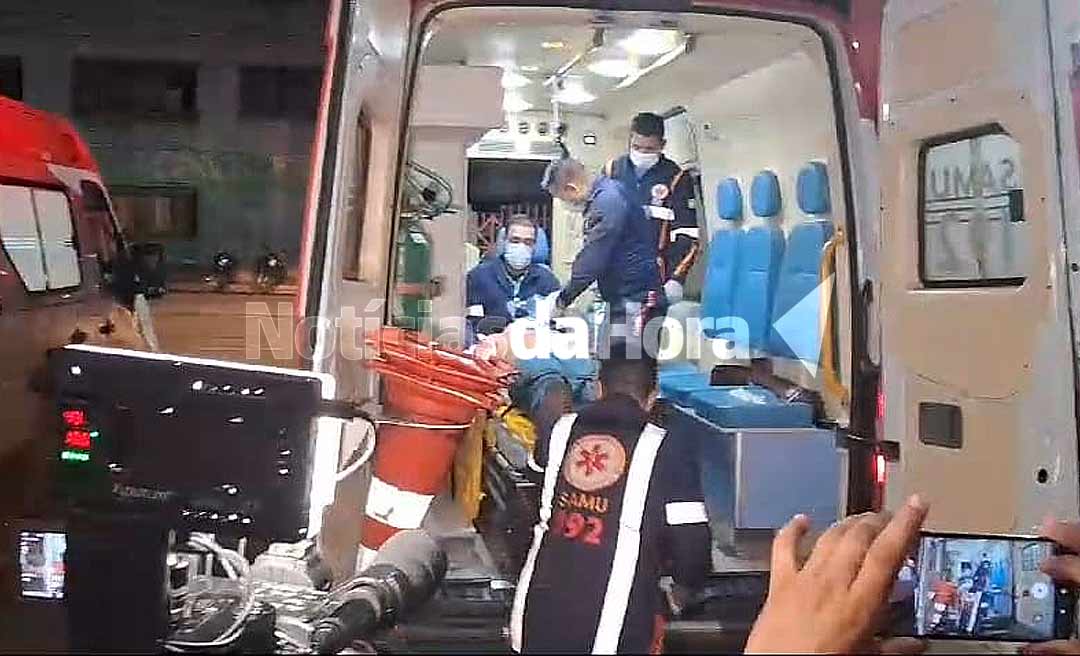 Queda de moto deixa motociclista em estado grave na Vila do V, em Porto Acre