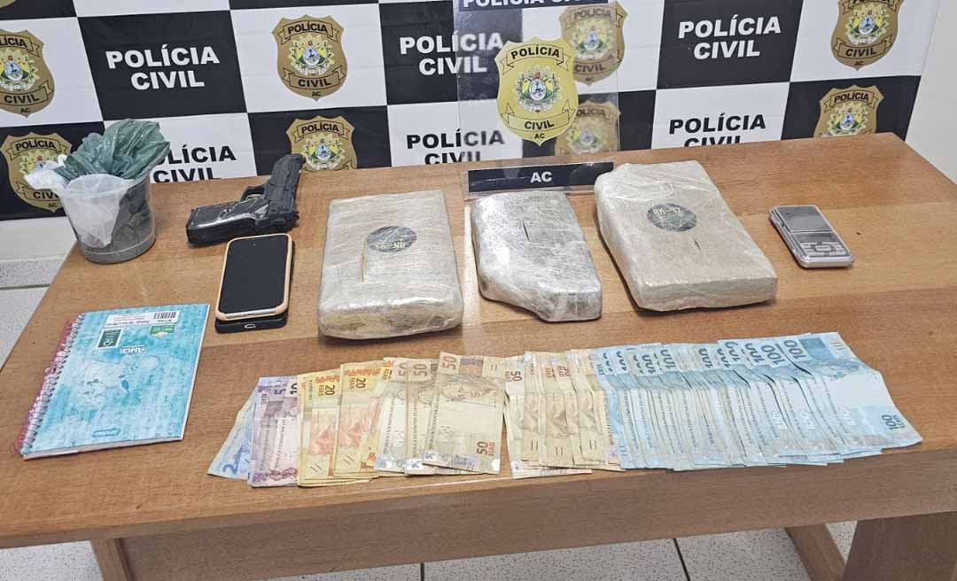 Operação "Catulus": Polícia Civil apreende entorpecentes e prende traficante em flagrante no interior do Acre