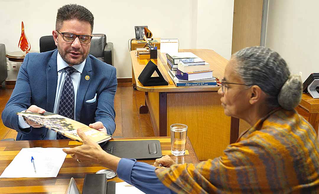 Marina recebe Gladson no Ministério do Meio Ambiente e reforça parceria com o Acre