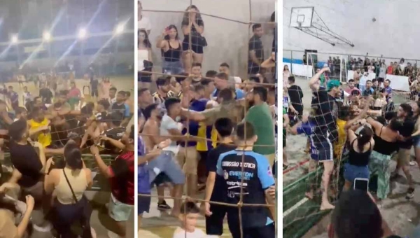 Jogo universitário termina em pancadaria em Epitaciolândia