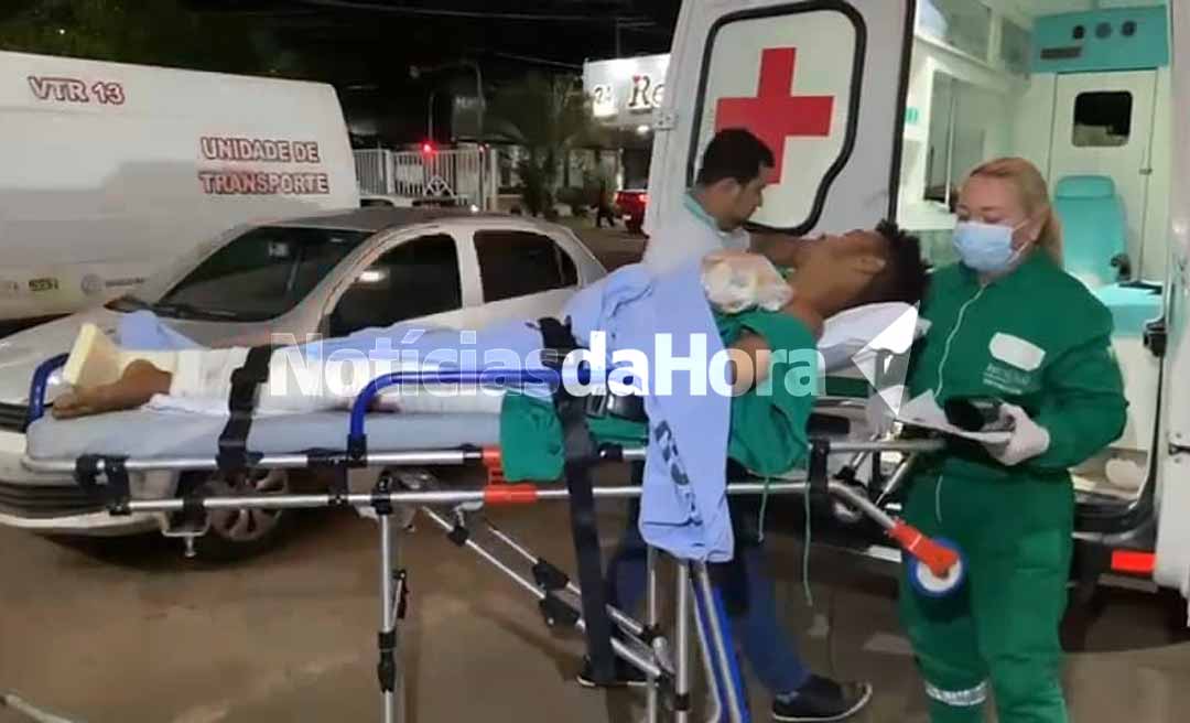 Pedreiro invade preferencial em Vista Alegre do Abunã e sofre acidente grave