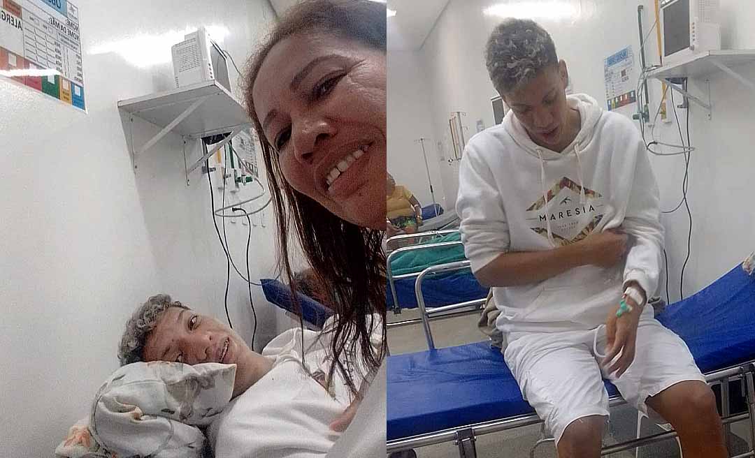 "Meu filho já está internado e sendo bem atendido, graças a Deus e ao governador", diz mãe de Ítalo, que pediu ajuda a Gladson