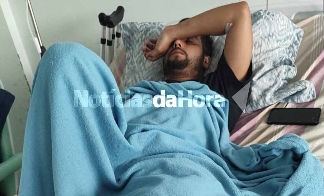 Jovem atropelado por carro conduzido por menor de idade segue internado lutando pela vida após acidente