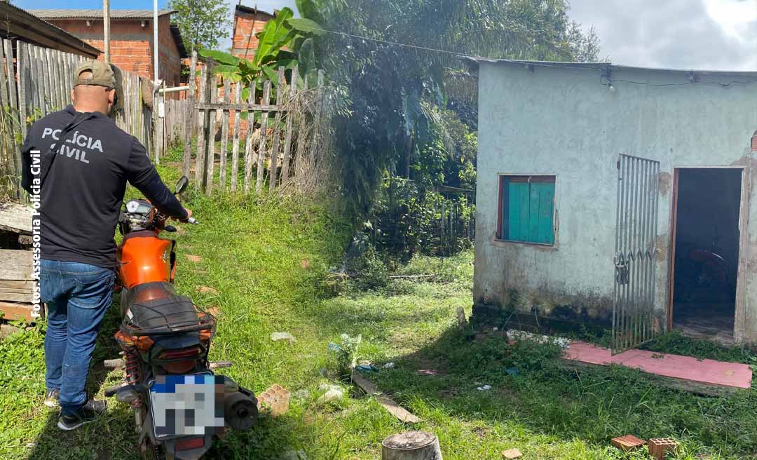 Polícia Civil do Acre recupera motocicleta furtada em estacionamento de supermercado