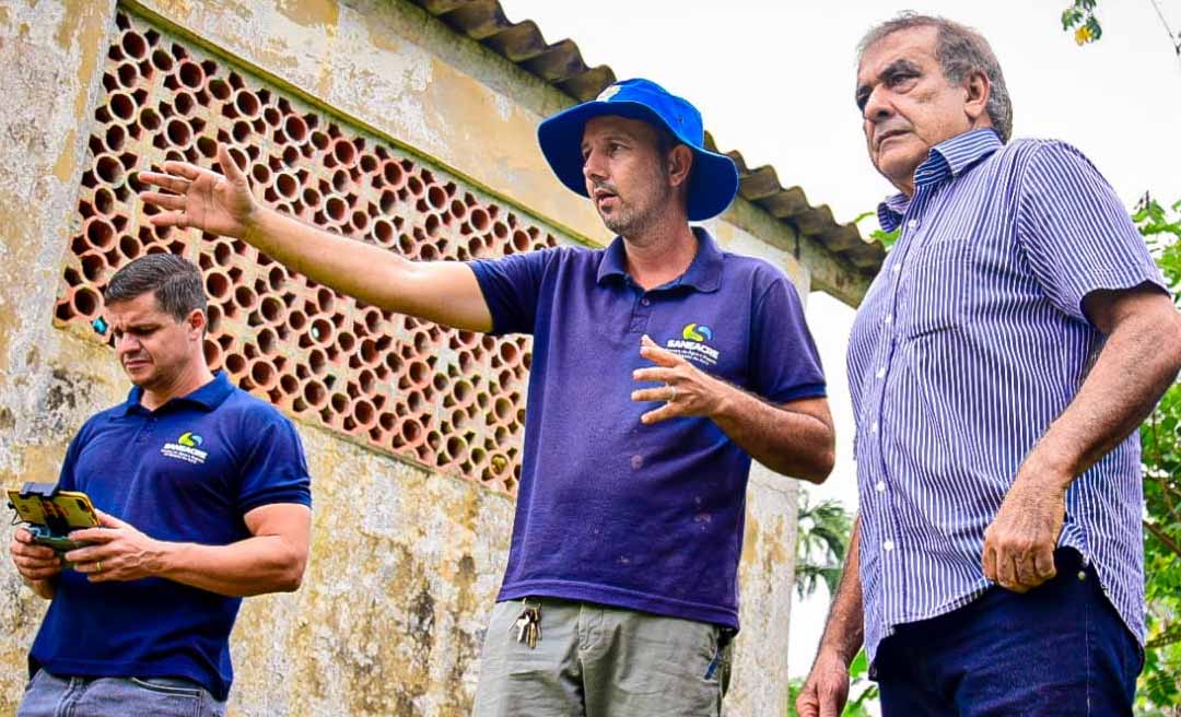 Bestene visita regionais do Saneacre para inspecionar obras de prevenção à seca